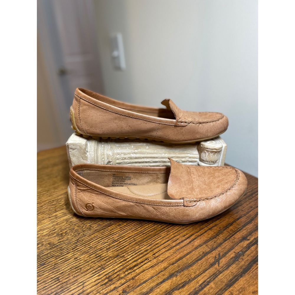 Axona Driving Moccasins Loafers Cuero Tan Leather Shoes Women Size 8M NWOB - Picture 4 of 10